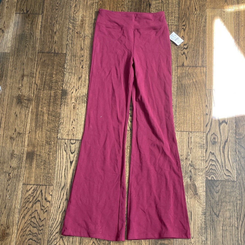 J. Crew Women's Burgundy Flared Track Pants NWT
